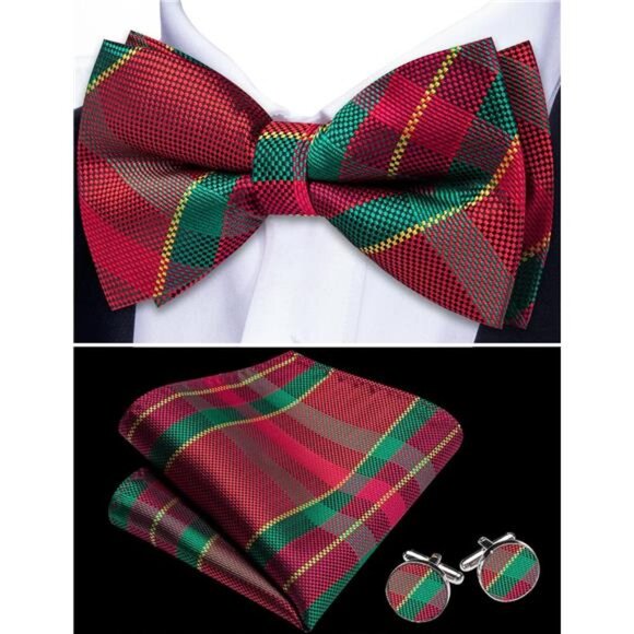 Mens Bow Tie Set Paisley Prom Party, 06 - Picture 5 of 6